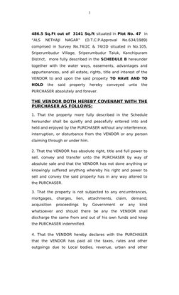 486.5 Sq.Ft out of  3141 Sq.ft situated in Plot No. 47  in 
“ALS  NETHAJI  NAGAR”  (D.T.C.P.Approval  No.634/1989) 
comprised