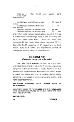 West by
:
Plot  No.44  and  Vacant  Land 
S.No.74/3A                                        
Admeasuring
East to West on the