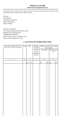 Running Account Bill Format for Contractors | PDF | Economies | Business