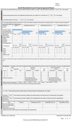 1025 Form.pdf Small Residential Income Property Appraisal | PDF | Real Estate ...