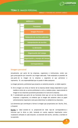 MODULO 1: Funciones de Asistente Jurídico 
 
5 
 
TEMA 2: IMAGEN PERSONAL 
MÓDULO 1: FUNCIONES DEL ASISTENTE JURÍDICO 
 
 
Im