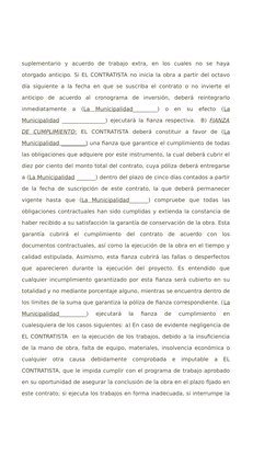 suplementario  y  acuerdo  de  trabajo  extra,  en  los  cuales  no  se  haya
otorgado anticipo. Si EL CONTRATISTA no inicia