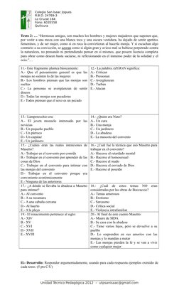 Colegio San Isaac Jogues
R.B.D. 24769-3
Lo Cruzat 164
Fono: 6035558
Quilicura
Texto 2: … “Hermosas amigas, son muchos los hom