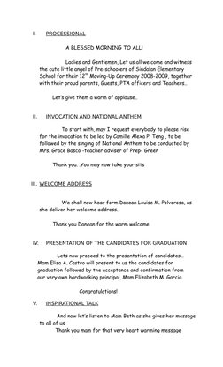 Graduation Prayer for Elementary Ceremony | PDF | God The Father | Prayer