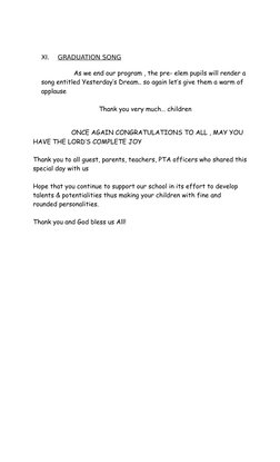 Graduation Prayer for Elementary Ceremony | PDF | God The Father | Prayer
