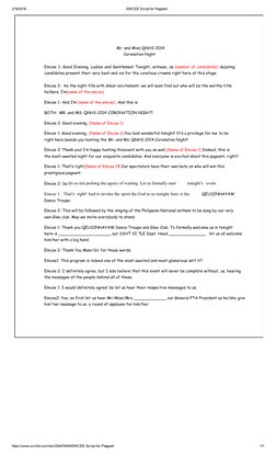 Emcee Script for QNHS Coronation Night | PDF | Language Arts ...