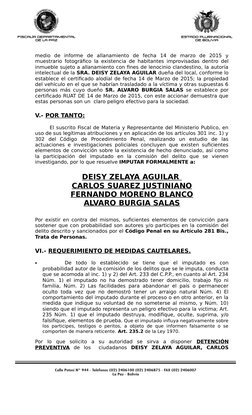 medio  de  informe  de  allanamiento  de  fecha  14  de  marzo  de  2015  y
muestrario fotográfico la existencia de habitante