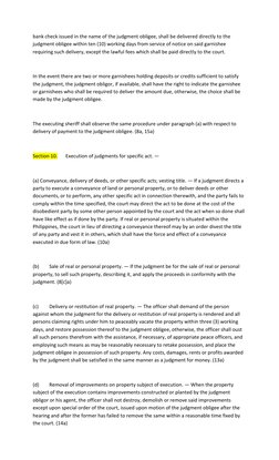bank check issued in the name of the judgment obligee, shall be delivered directly to the 
judgment obligee within ten (10) w