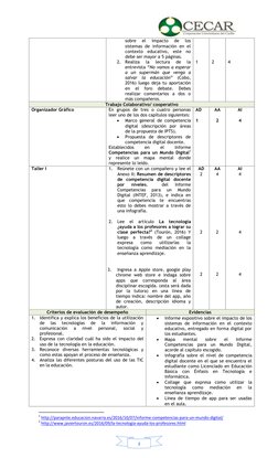 2 
sobre 
el 
impacto 
de 
los 
sistemas de información en el 
contexto educativo, este no 
debe ser mayor a 5 página