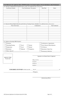 CHR Clearance Application Form Guide | PDF | Identity Document ...