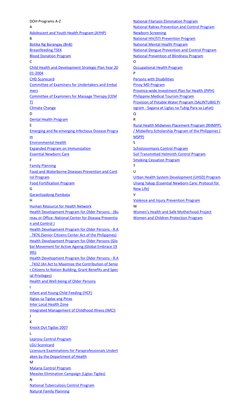 Comprehensive DOH Programs List | PDF | Health Economics | Health Policy