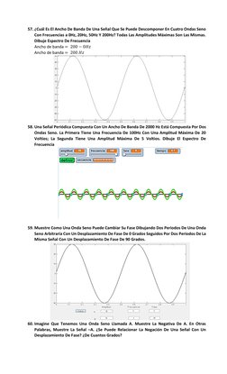57. ¿Cuál Es El Ancho De Banda De Una Señal Que Se Puede Descomponer En Cuatro Ondas Seno 
Con Frecuencias a 0Hz, 20Hz, 50Hz