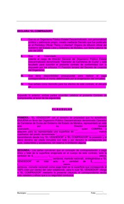 DECLARA “EL COMPRADOR”:
I.
Que es un Organismo Público Estatal Descentralizado, con personalidad
jurídica y patrimonio propio