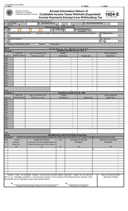 1604-E Expanded Withholding Tax Guide | PDF | Withholding Tax | Taxpayer