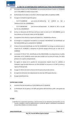 EL ABC DE LA CONTABILIDAD SIMPLIFICADA PARA MICROEMPRESAS 
www.novaconta.org  (http://www.novaconta.org/)