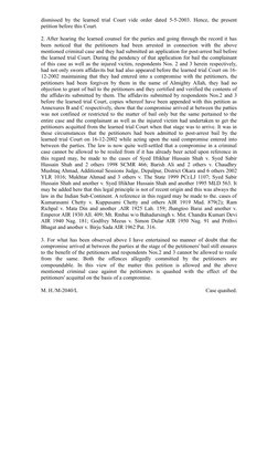 dismissed by the learned trial Court vide order dated 5-5-2003. Hence, the present
petition before this Court.
2. After heari