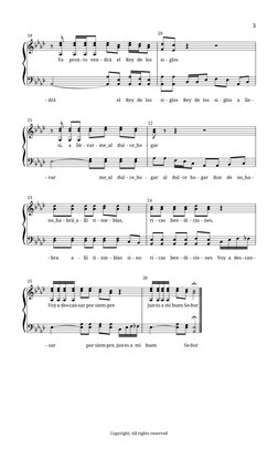 3
19
Ya
pron to ven
drá
el
Rey de los
-
-
20
si
glos
-
-
-
drá
el
Rey de los
si
glos
Rey de los
si
glos
a
lle
-
-
-
21
si,
a