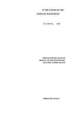 Process Memo Format for Court Filing | PDF