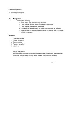 Lesson Plan: Data Collection Methods | PDF | Sampling (Statistics ...