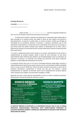 ESQUEL-CHUBUT,  05 de abril de 2019.- 
 
 
 
Al equipo directivo de 
La escuela --------------------------- 
----------------