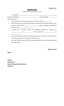 ESIC Contribution Transfer Application Form | PDF | Insurance | Government