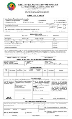 BJMP Loan Application Form | PDF | Loans | Interest