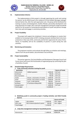 RAMON MAGSAYSAY MEMORIAL COLLEGES – MARBEL INC. 
Bachelor of Science in Social Work Program 
Purok Waling-waling, Arellano St