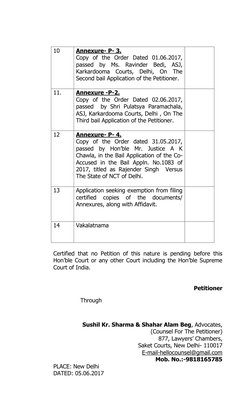 Delhi High Court Bail Application Format | PDF | Bail | Affidavit