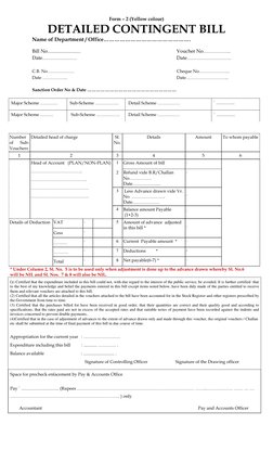 Contingent Bill Form.pdf Detailed Contingent Bill Format | PDF | Voucher | Invoice