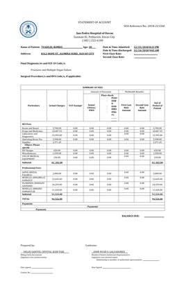 Hospital Billing Statement Sample | PDF | Health Economics | Health ...