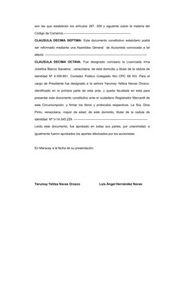 son las que establecen los artículos 287, 309 y siguiente sobre la materia del
Código de Comercio.---------------------------