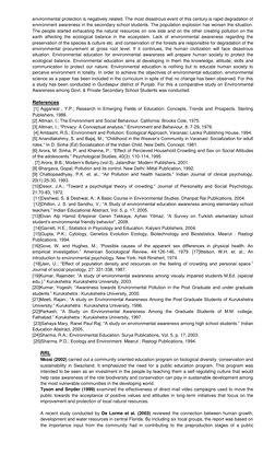 environmental protection is negatively related. The most disastrous event of this century is rapid degradation of 
environmen
