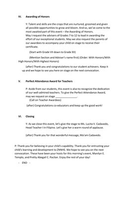 First Quarter Convocation Program | PDF