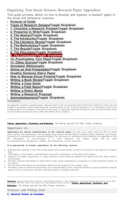 Writing Appendices for Research Papers | PDF | Survey Methodology ...