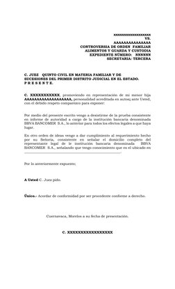 xxxxxxxxxxxxxxxxxx 
 
 
VS. 
AAAAAAAAAAAAAAA 
CONTROVERSIA DE ORDEN  FAMILIAR 
ALIMENTOS Y GUARDA Y CUSTODIA