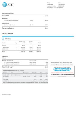Att Final Bill | PDF | At&T Mobility | Cheque