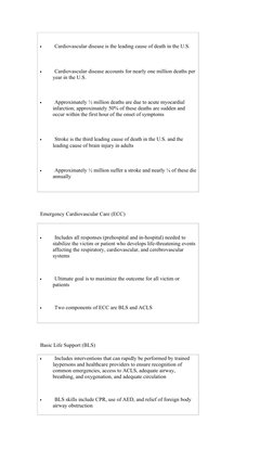 •                 Cardiovascular disease is the leading cause of death in the U.S.
  
•                 Cardiovascular dis