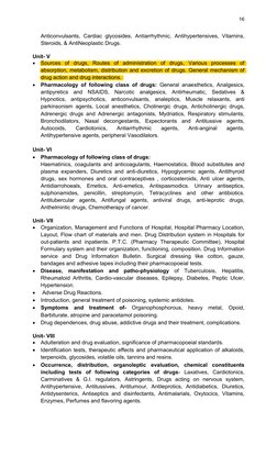 CG Pharmacist Grade-II Exam Syllabus | PDF | Infection | Pharmacy