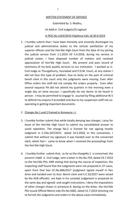 Written Statement of Defence Example | PDF | Judgment (Law) | Justice