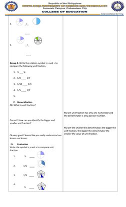 Grade 2 Unit Fraction Lesson Plan | PDF | Fraction (Mathematics ...