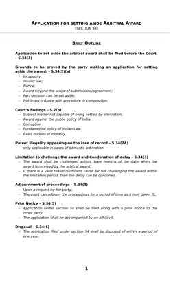Section 34: Setting Aside Arbitral Award | PDF | Arbitration | Public ...