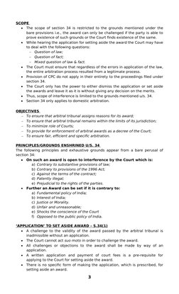 Section 34: Setting Aside Arbitral Award | PDF | Arbitration | Public ...