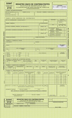 Instrucciones para el Formulario 2119 SUNAT | PDF | Derecho