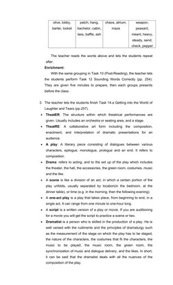 olive, lobby,
barter, locket
patch, hang,
bachelor, cabin,
lass, baffle, ash 
chaos, atrium,
maze
weapon,
peasant,
meant, hea