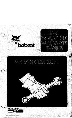 Bobcat 741 742 743 Service Manual Reparaturanleitung in englisch - Melroe Europe - Belgium - Angerer