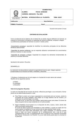 EXAMEN FINAL
ALUMNO:                       FECHA: 04/08/2020
CARRERA: ABOGACÍA   Plan 2003   
MATERIA:   INTRODUCCIÓN A LA  F