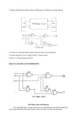 Full Adder Circuit Design in Tinkercad | PDF | Electronic Design ...