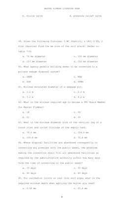 Master Plumber Exam Refresher Notes | PDF | Sanitary Sewer | Plumbing