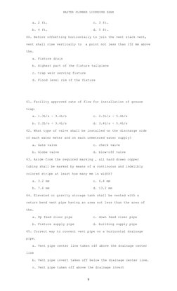 Master Plumber Exam Refresher Notes | PDF | Sanitary Sewer | Plumbing