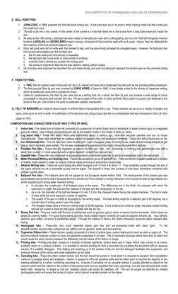 SOLIS INSTITUTE OF TECHNOLOGY-COLLEGE OF CRIMINOLOGY 
 
 
  E.  BALL POINT PEN: 
1. 
JOHN LOUD, in 1888, patented the first b